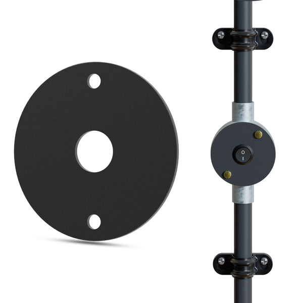 Buisdeksel 14 mm middengat schakelaar fitting afdekkingen voor aansluitdozen -5563 – Zwart