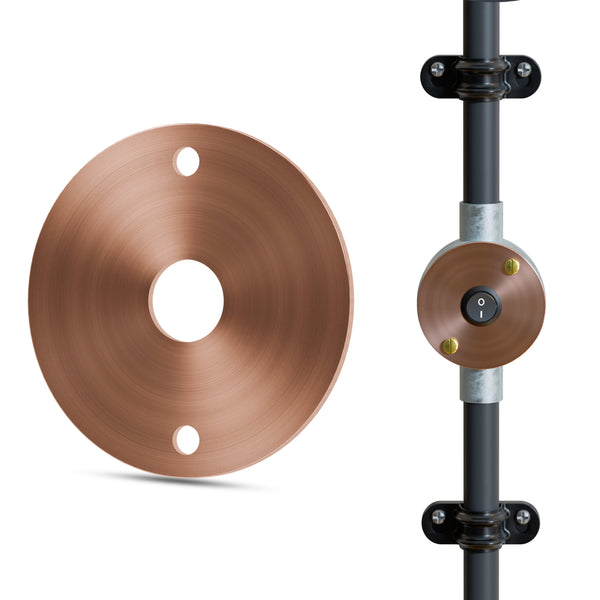 Buisdeksel 14 mm middengat schakelaar fitting afdekkingen voor aansluitdozen -5563 – Koper