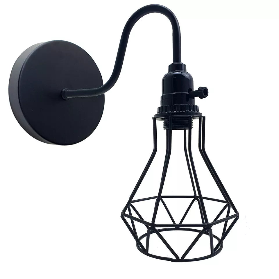 wall-mounted industrial-style sconce lamp