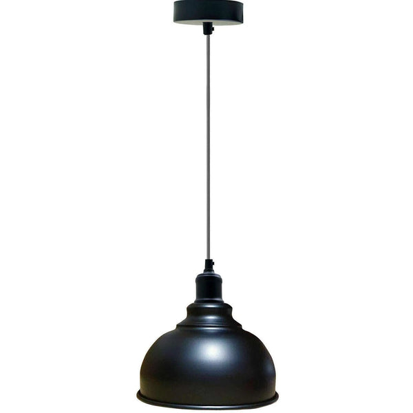 Vintage Hanging Shade Ceiling Pendant Light ~5668 – Black / 21CM