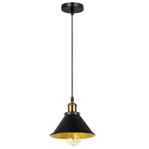 Industrial Vintage Pendant Light, E27 Metal Shade for Home & Cafe ~ 5662 – Cone 18cm