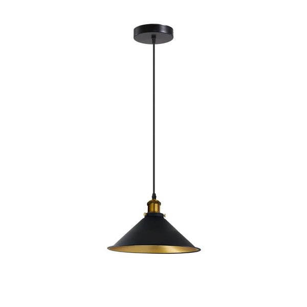 Industrial Vintage Pendant Light, E27 Metal Shade for Home & Cafe ~ 5662 – Cone 22cm