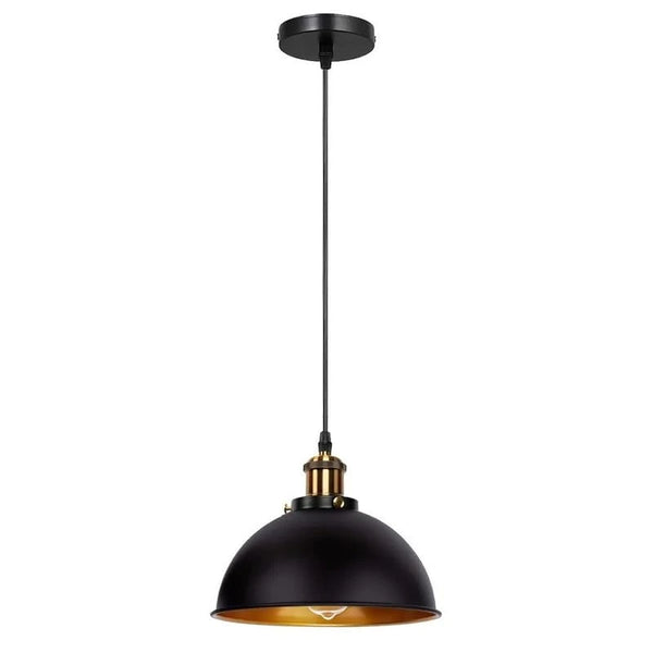 Industrial Vintage Pendant Light, E27 Metal Shade for Home & Cafe ~ 5662 – Dome 21cm