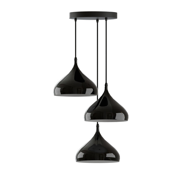 Modern Black Pendant Lights Contemporary Ceiling Lamps ~5719 – 3 Head / No