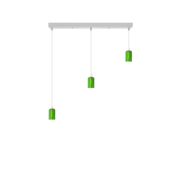 3-Bulb Ceiling Pendant Light | E27 Fitting ~5789 – Green / No