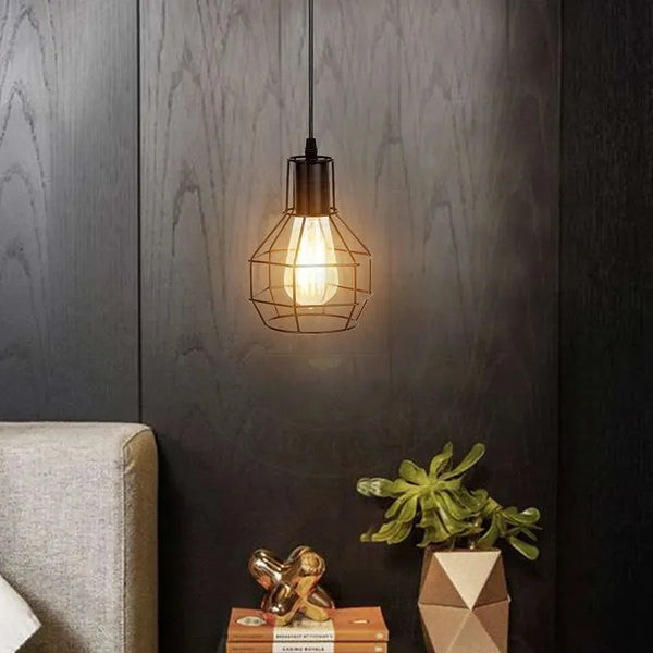 Vintage Nest Metal Wire Cage Ceiling Pendant Light Fitting ~5961 – Yes