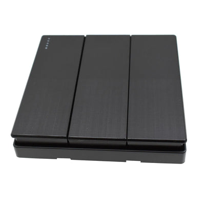 1/2/3 Gang Wall Switch Screw less Black Finish UK~5845