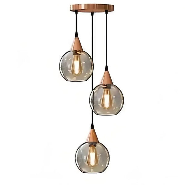 Vintage Smoked Glass Shade Pendant Ceiling Light~5954 – Type 2 / No