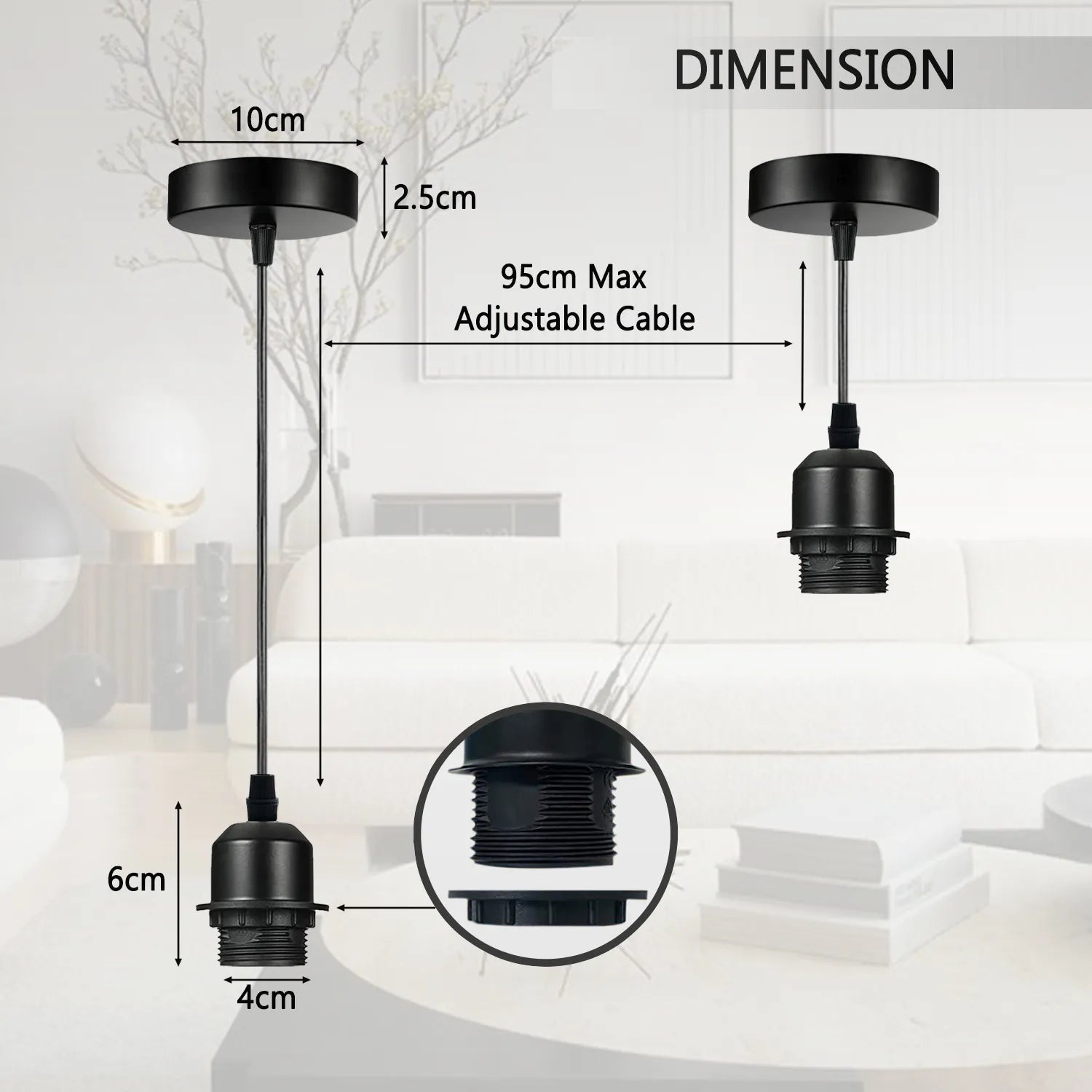 Black ceiling lamp online holder