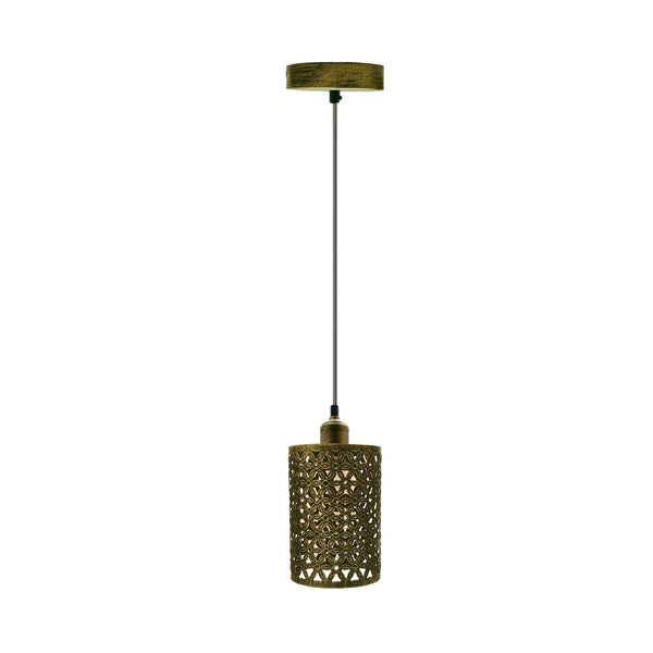 Modern Brushed Silver Pendant Light | Geometric Design ~5973 – Yes