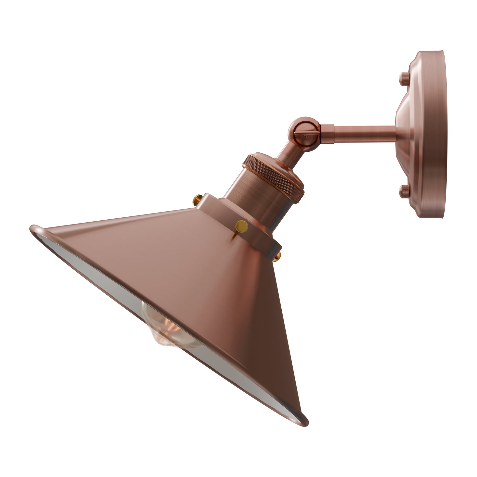 wall light fixture with an adjustable arm