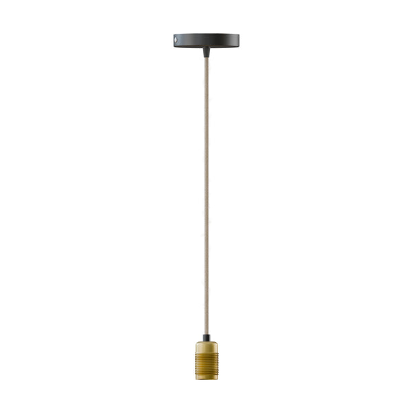 Vintage Brass Pendant Holder Buy Online ~6044 – Black / Yellow Brass / No