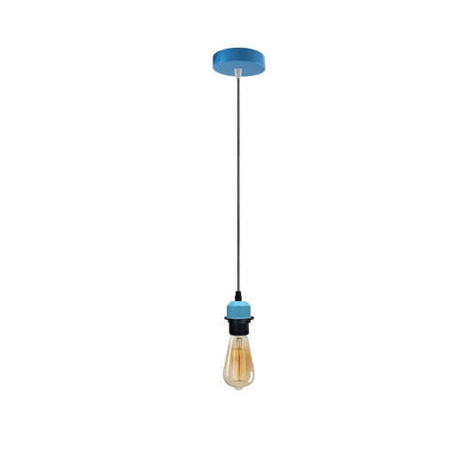 Blue Pendant,Lampshade E27 Lamp Holder For Ceiling Hanging Light,PVC Cable~4203