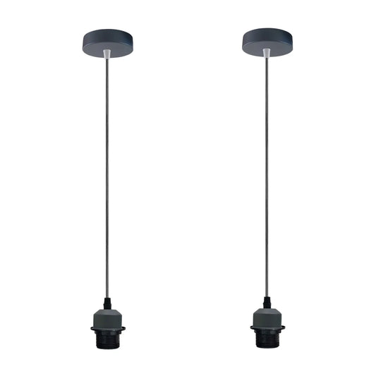 2Pack Pendant Light with E27 Lamp Holder and PVC Cable~4231