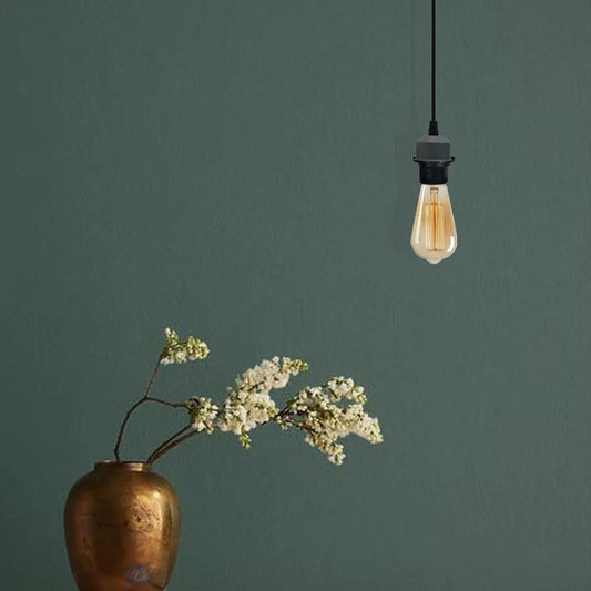 2-pack grijze hanglamp, E27-lamphouder, plafondlamp, PVC-kabel ~ 4231