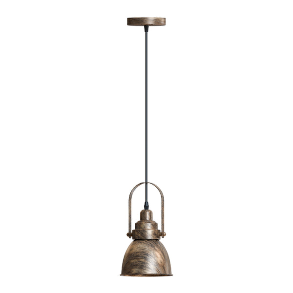 Black Metal Single Head Adjustable Pendant Light~6117 – Brushed Copper / No
