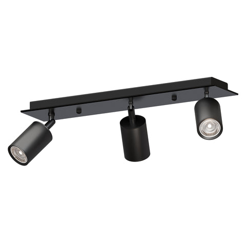 Foco de techo LED negro de 2, 3, 4 y 5 luces para decoración del hogar ~6138 