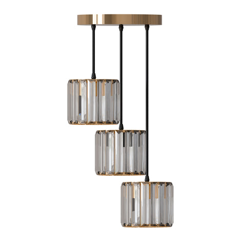 Modern Crystal 3 Head Pendant Light Indoor Entrance Dining Room ~6131