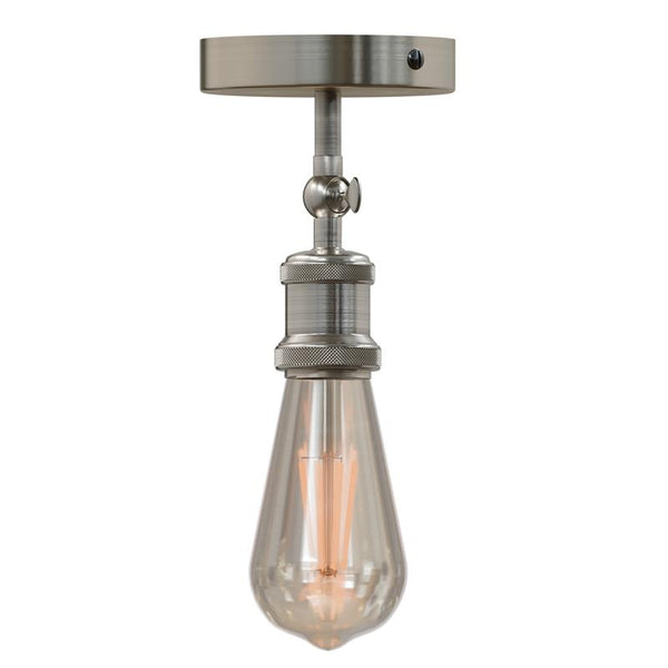 Lámpara de techo empotrada industrial retro vintage ~6134 – Níquel satinado