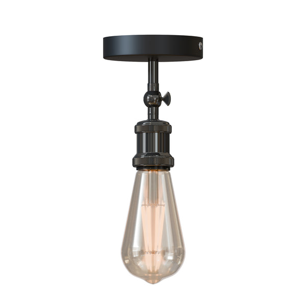 Lámpara de techo empotrada industrial retro vintage ~6134 – Negro brillante