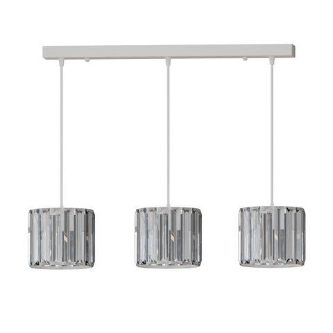 Modern Adjustable 3-Light Crystal Shade Pendant Chandelier ~ 6137