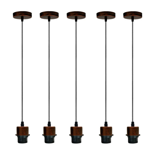 Pendant Light Holder Screw Fix E27 5 Pack