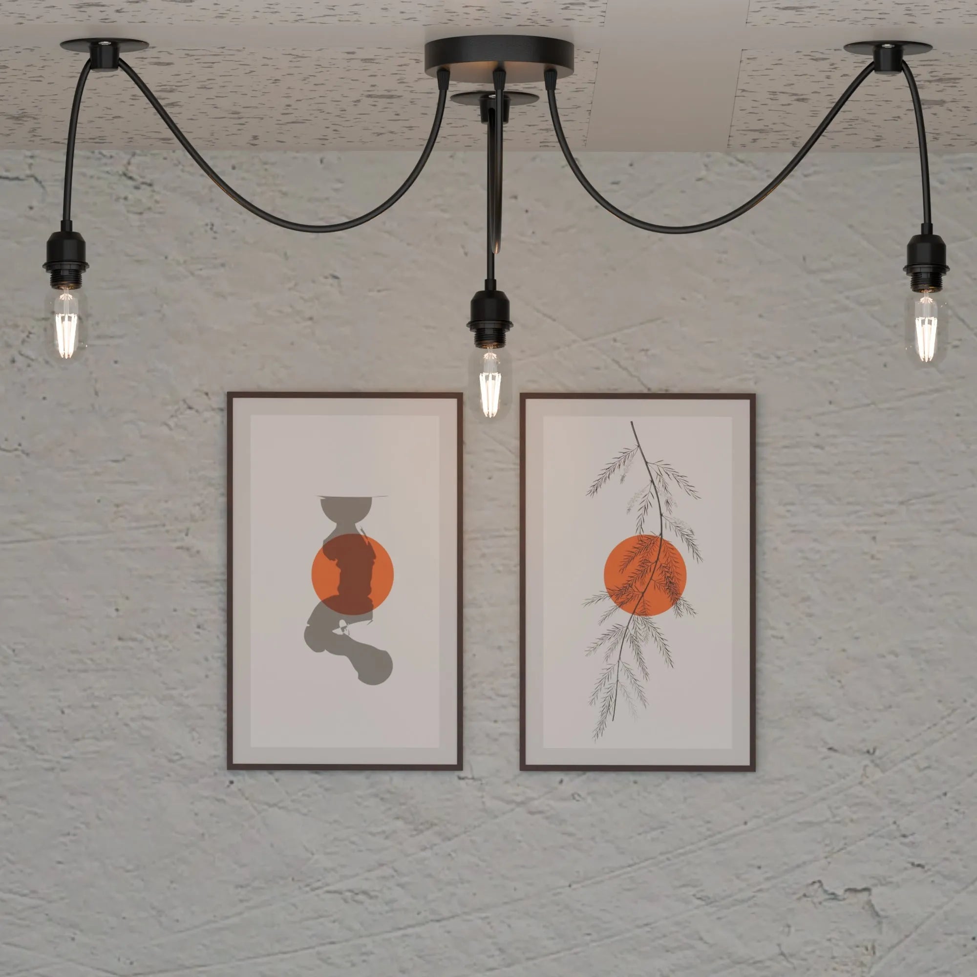 E27 Base Industrial Ceiling Spider Pendant Light Fitting – LEDSone UK Ltd