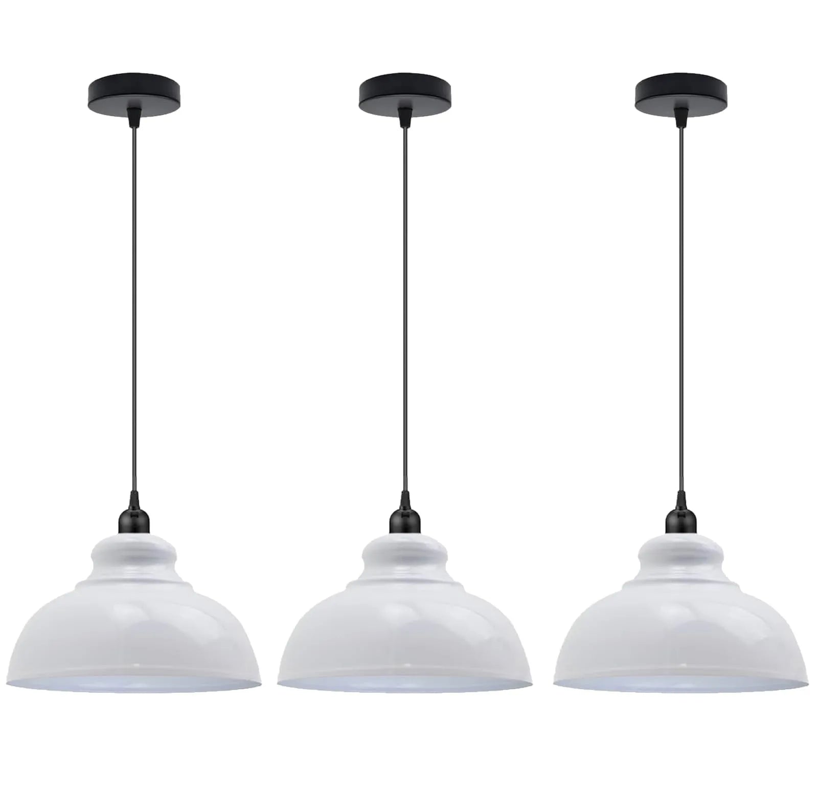 white pendant light fixture