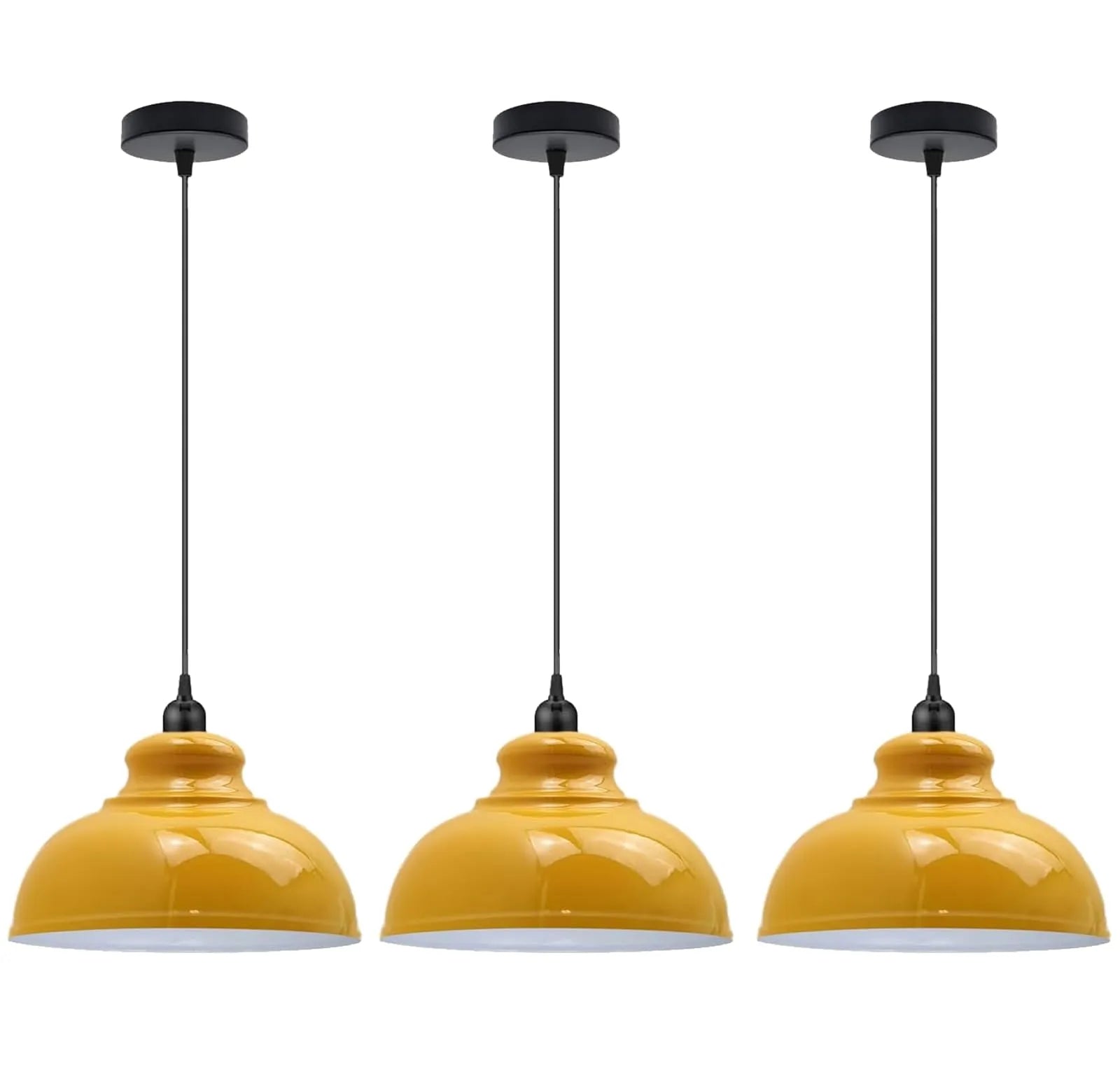 E27 pendant light - yellow