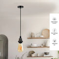 Vintage Industrial Pendant Light,Lamp Holder Ceiling Hanging Light~4263