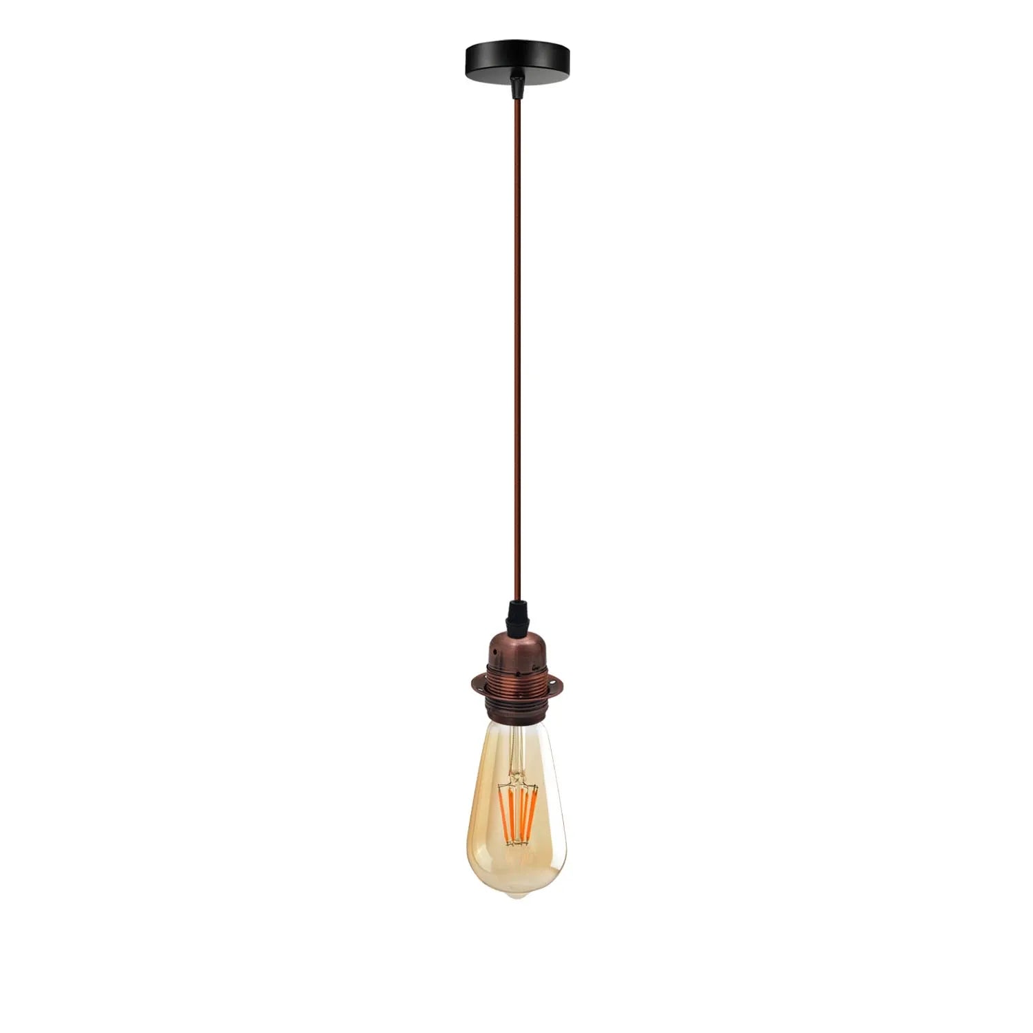 Vintage Industrial Copper Pendant Light,Lamp Holder Ceiling Hanging Light~4261