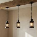 3 set of Glass Lantern Pendant Lights ~6578