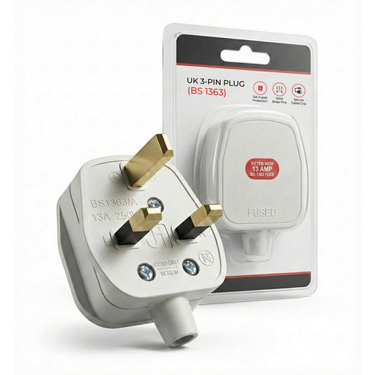13A UK 3 Pin Plug Rewirable Fused Mains Plug 250V~6809