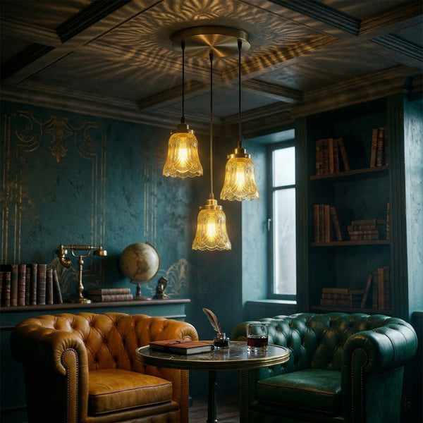 Industrial style lighting with exposed bulb and dark cable