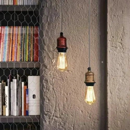 Vintage Metal  95cm Hanging Ceiling  Pendant Light Fixture ~6740