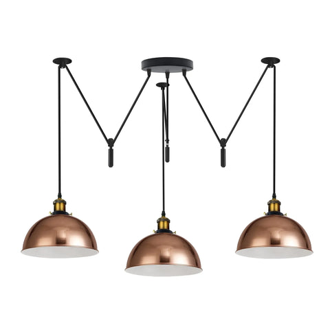 KUPOL Triple Pulley Drop Adjustable Pendant Light ~6795