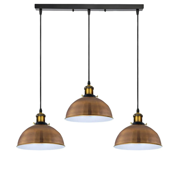 3 Way Linear Bar Pendant Metal Easy Fit Dimmable ~6796 – Rose gold / Without Bulb