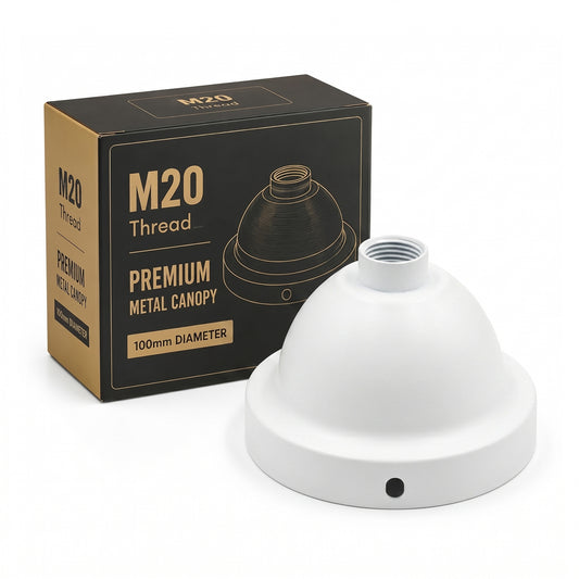 M20 Male to Female Thread Ceiling Rose 100mm Pendant Canopy Kit~6817