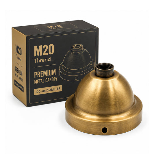 M20 Male to Female Thread Ceiling Rose 100mm Pendant Canopy Kit~6817