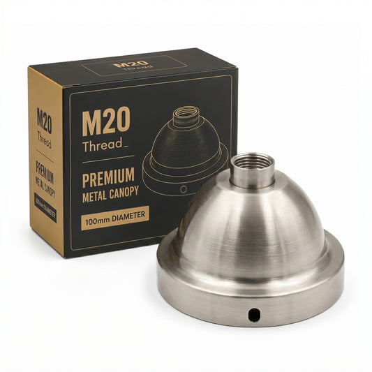 M20 Male to Female Thread Ceiling Rose 100mm Pendant Canopy Kit~6817