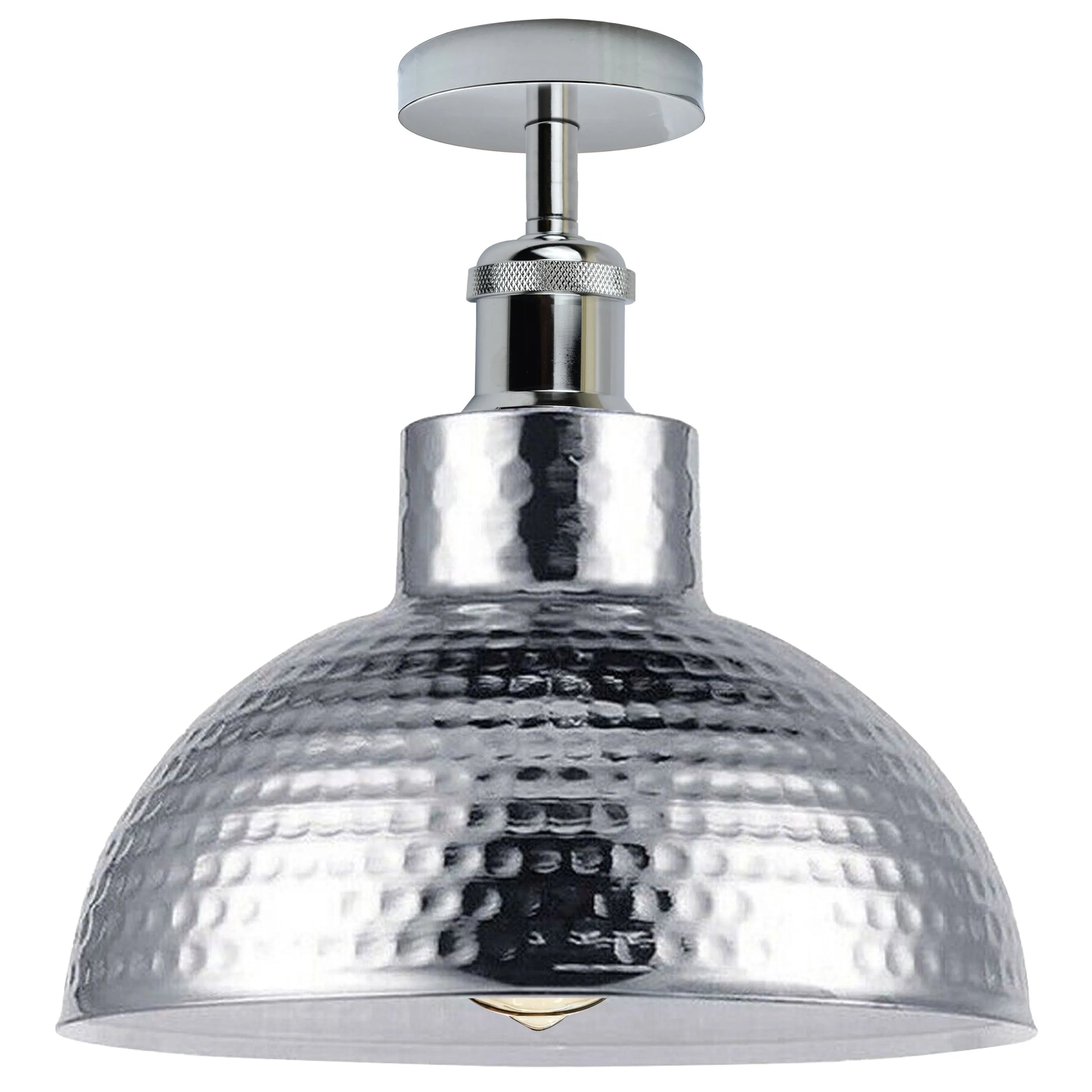 Vintage Flush Mount Metal Chrome Ceiling Light E27 Indoor Light Perfect ~4408