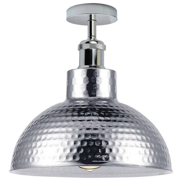 Vintage plafondlamp in chroom E27, lamp ~ 4408