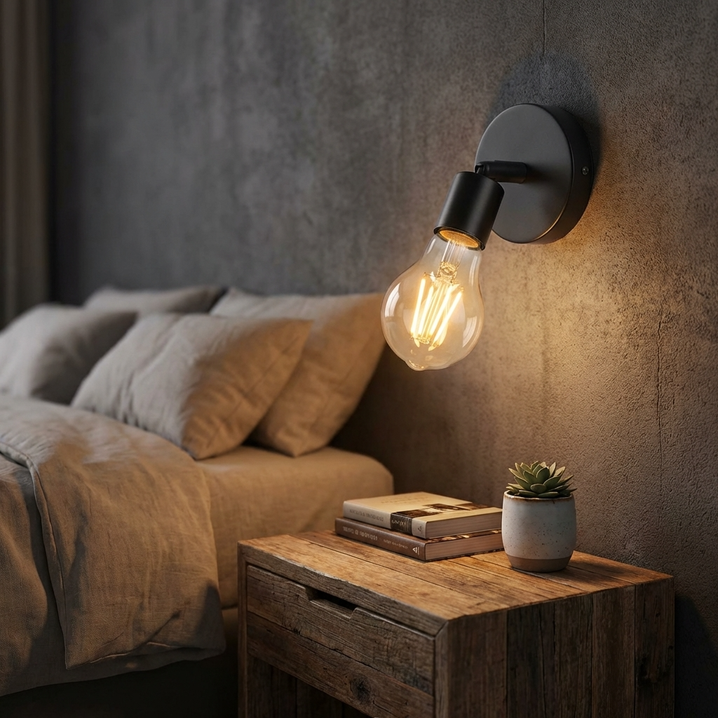 180° Adjustable E27 Black Wall Light  Modern Industrial Wall Sconce UK