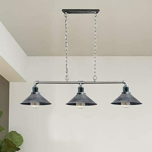 3 Way Cone Shades Ceiling Pendant Light Metal Pipe Light ~1861