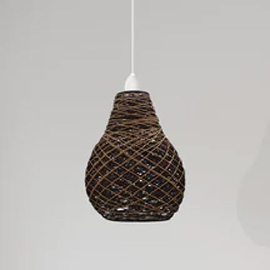 Decorative Modern Woven Rattan Pendant Lamp Cage Lighting Shade~1969