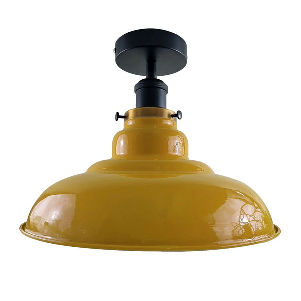 Semi-plafondlamp in antieke stijl ~1238 – Zonder lamp / Geel