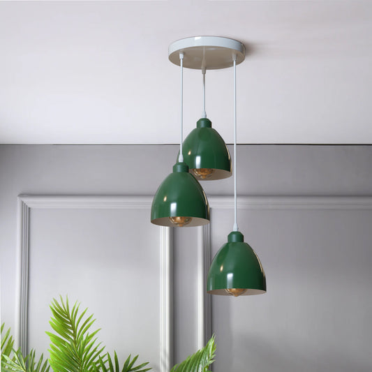 Industriële hanglamp met 3 koppen en verstelbare kabels – E27-compatibel ~5903
