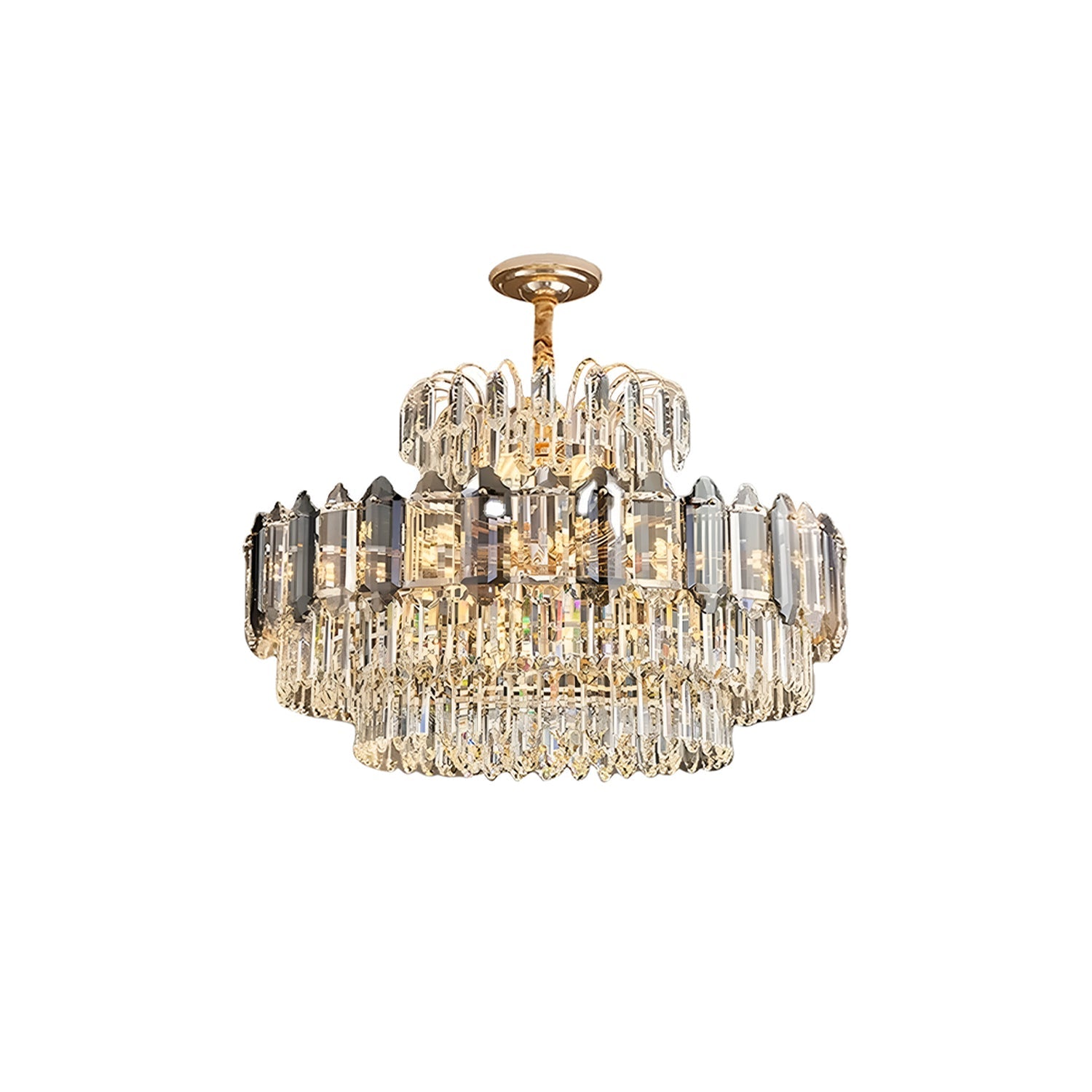 Gold Tiered Crystal Chandelier