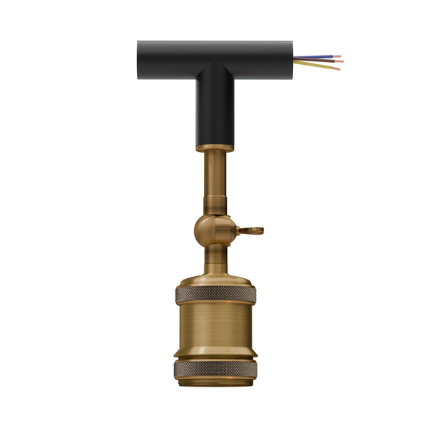 Buisverlichting L & T-connector met E27-armhouder -5643 – Alleen T-connectorset / Nee