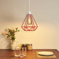 Diamond Cage Pendant Lamp Shade Metal Wire Ceiling Light Fixture ~1902